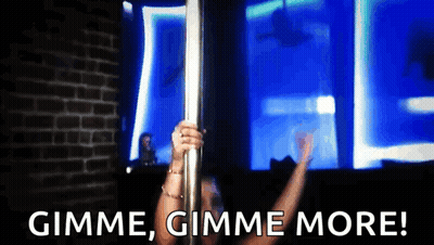 Woman Standing On Pole Gimme Gimme More GIF