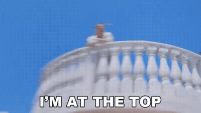 Woman Standing On White Railing GIF