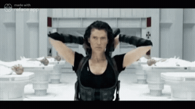 Woman Standing With Arms Outstretched In Video Game Scene GIF