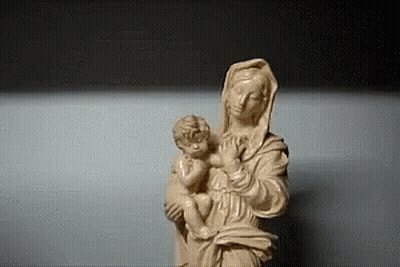 Woman Statue Holding Baby GIF