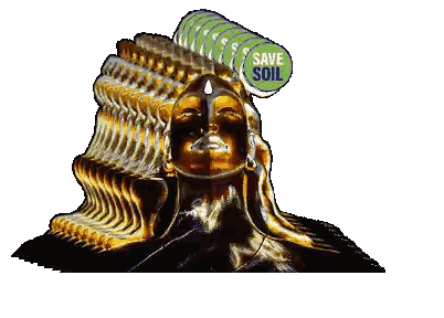 Woman Statue Holding Save Soil Sign Sticker
