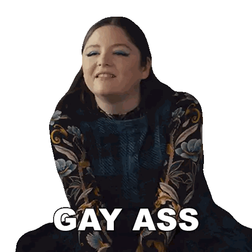 Woman Sticker Saying Gay Ass Sticker