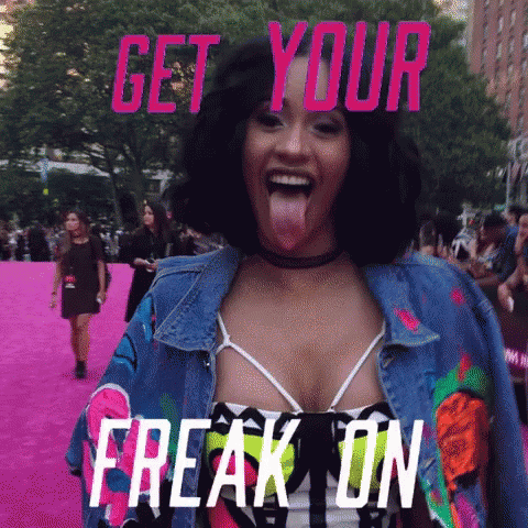 Woman Sticking Tongue Out Get Your Freak On GIF