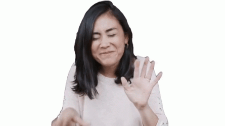 Woman Stop Sign Holding In Laugh GIF