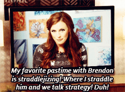 Woman Straddling Brendon My Favorite Pastime Talk Strat GIF