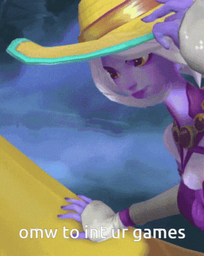 Woman Straw Hat OMW To Int Ur Games GIF