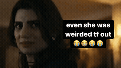 Woman Surprised By Words GIF