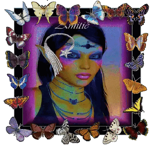 Woman Surrounded By Butterflies Dmitie Sticker