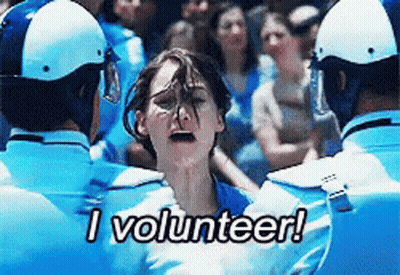 Woman Surrounded By Police Says I Volunteer GIF