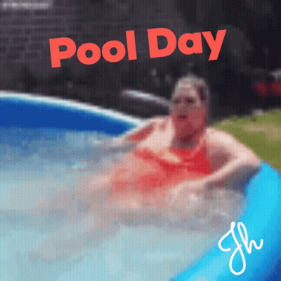 Woman Swimming In Pool Day GIF