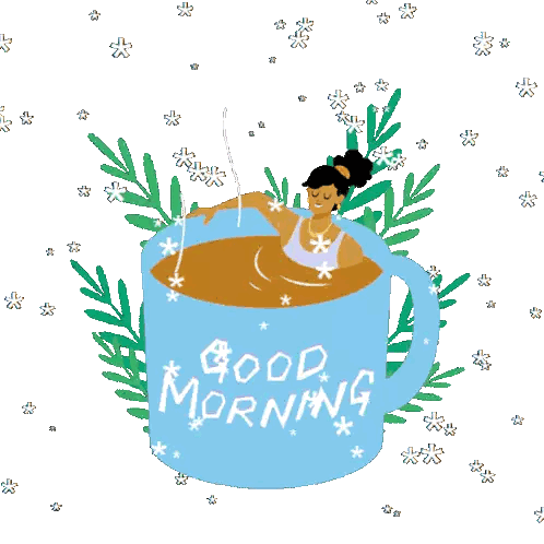 Woman Taking Bath In Coffee Cup Sticker