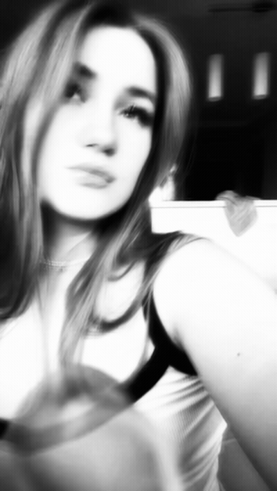 Woman Taking Black And White Selfie GIF