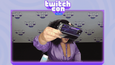 Woman Taking Selfie At Twitch Con GIF