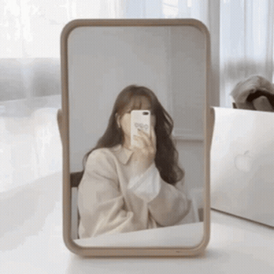 Woman Taking Selfie In Mirror GIF