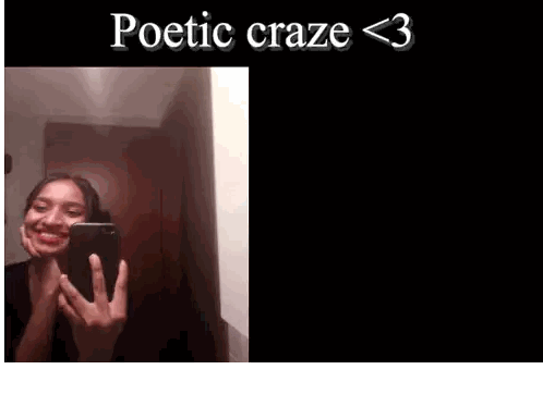 Woman Taking Selfie Poetic Craze Sticker