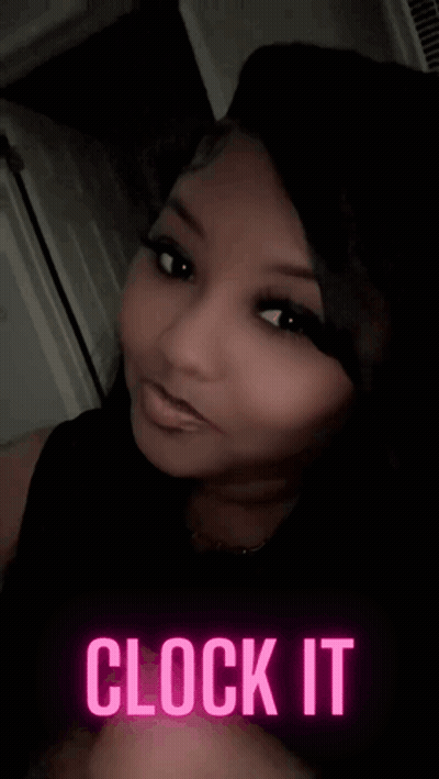 Woman Taking Selfie With Clock It GIF