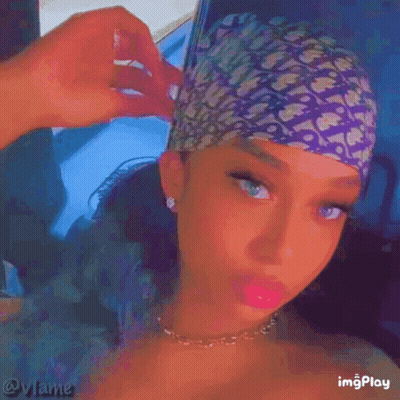 Woman Taking Selfie With Headband And Necklace GIF