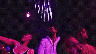 Woman Taking Selfie With Microphone In Crowd GIF