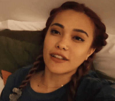 Woman Taking Selfie With Nose Ring GIF