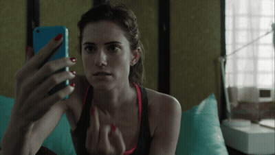 Woman Taking Selfie With Phone GIF