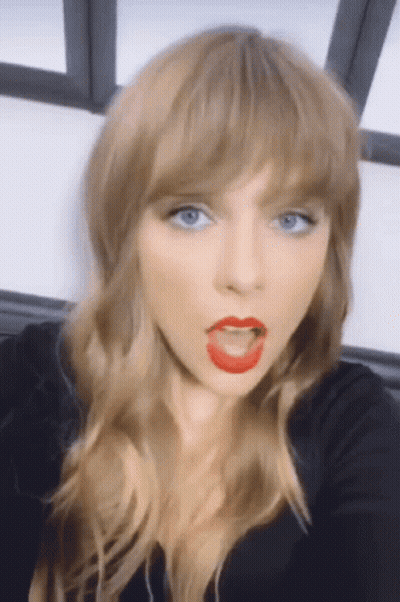 Woman Taking Selfie With Red Lipstick GIF