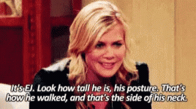 Woman Talking About Man's Height And Posture GIF