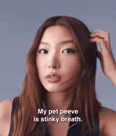 Woman Talking About Pet Peeve Stinky Breath GIF