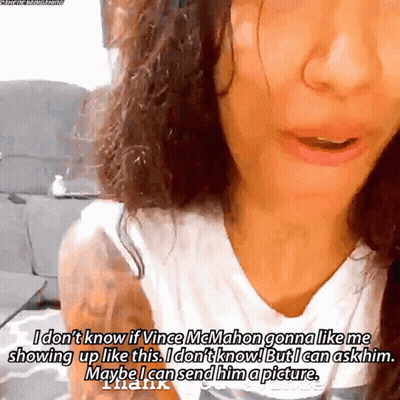 Woman Talking About Vince McMahon GIF