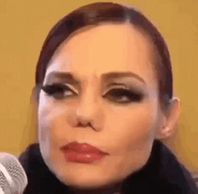 Woman Talking Into Microphone Close Up GIF