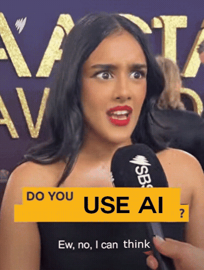 Woman Talking Into Microphone Do You Use Ai GIF
