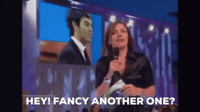 Woman Talking Into Microphone Hey Fancy Another One GIF