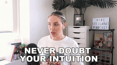 Woman Talking Into Microphone Never Doubt Your Intuition GIF