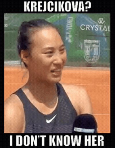 Woman Talking Into Microphone On Tennis Court GIF