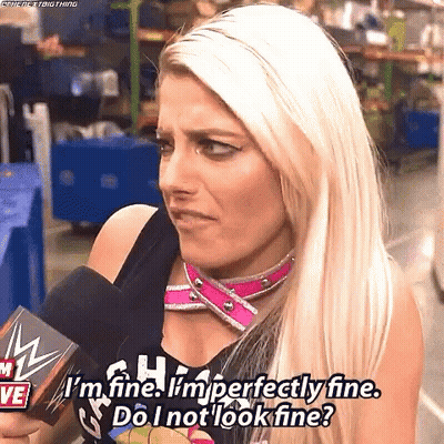 Woman Talking Into Microphone Saying I'm Fine I'm Perfectly Fine GIF