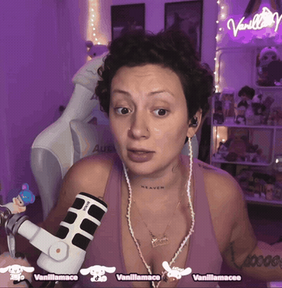 Woman Talking Into Microphone Vanillamacee GIF