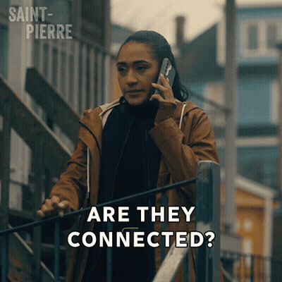 Woman Talking On Cell Phone Are They Connected GIF