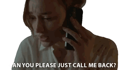 Woman Talking On Cell Phone Call Me Back Sticker