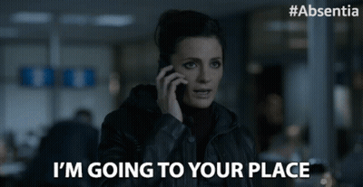 Woman Talking On Cell Phone Saying Going To Your Place GIF