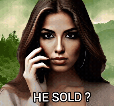Woman Talking On Cell Phone Saying He Sold GIF