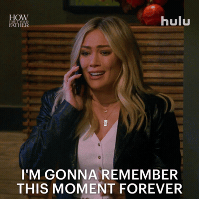 Woman Talking On Cell Phone Saying I'm Gonna Remember This Moment Forever GIF