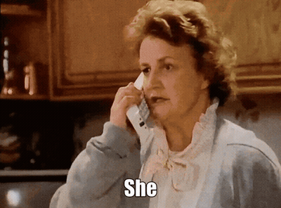 Woman Talking On Cell Phone Saying She GIF