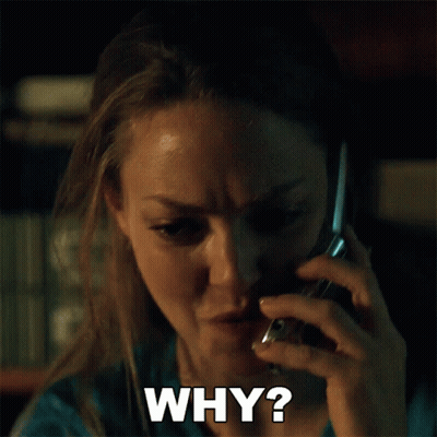 Woman Talking On Cell Phone Saying Why GIF