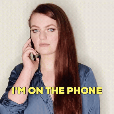Woman Talking On Phone I M On The Phone GIF