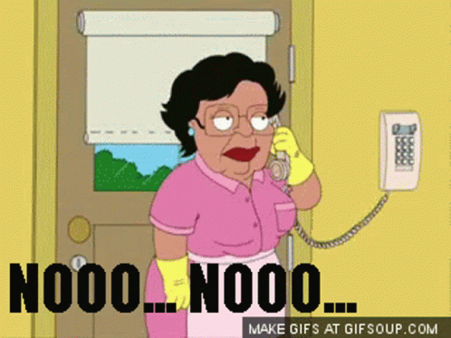 Woman Talking On Phone Nooo Nooo GIF