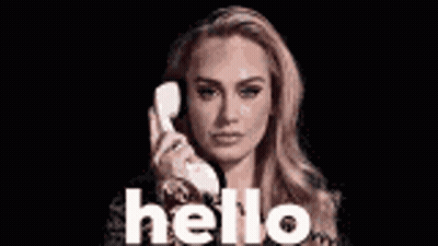 Woman Talking On Phone Saying Hello GIF