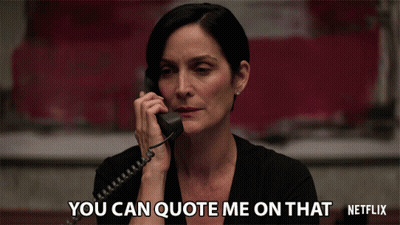 Woman Talking On Phone Saying You Can Quote Me On That GIF