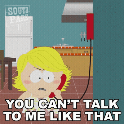 Woman Talking On Phone Saying You Can't Talk To Me Like That GIF