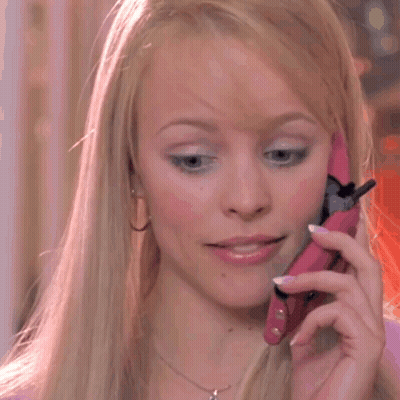Woman Talking On Pink Phone Urgent Thank You GIF