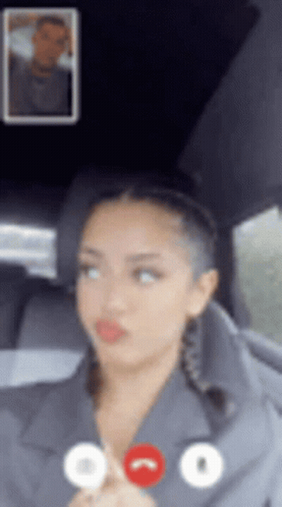 Woman Talking On Video Call In Car GIF