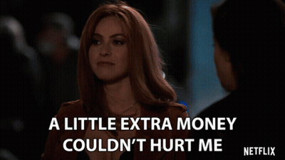 Woman Talking Says A Little Extra Money Couldn't Hurt Me Netflix GIF